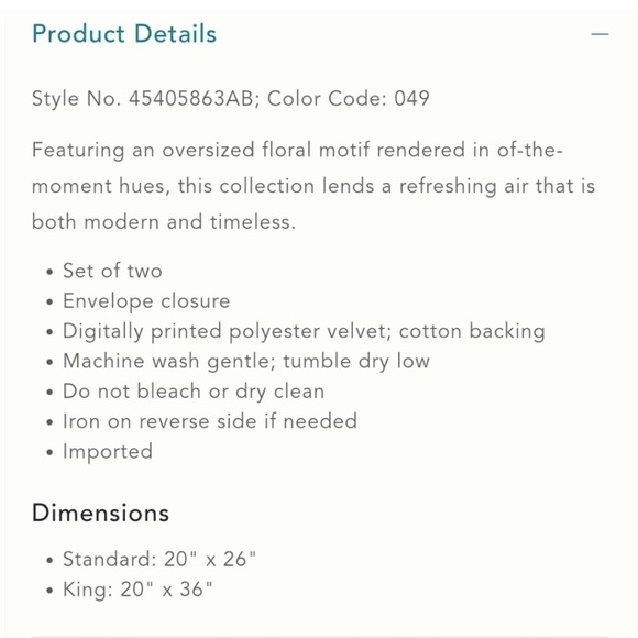 Anthropologie velvet Hollyhock king shams NWOT - Picture 2 of 6